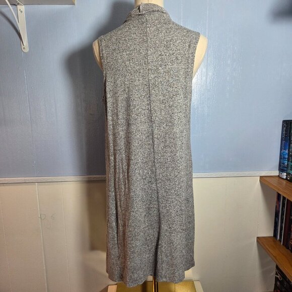 Juicy Couture Extra Small Light Heathered Gray Sleeveless Long Open Duster Vest - Picture 5 of 7